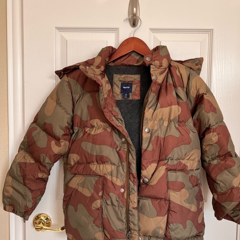 GAP Kids Camouflage Puffer Jacket